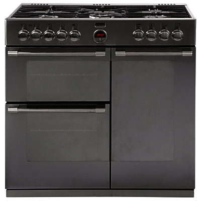 Stoves Sterling 900DFT Dual Fuel Range Cooker, Stainless Steel